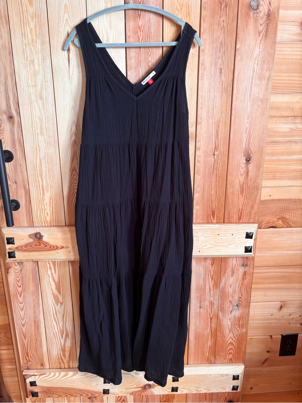 Black V-Neck Tiered Maxi Dress - Marine Layer